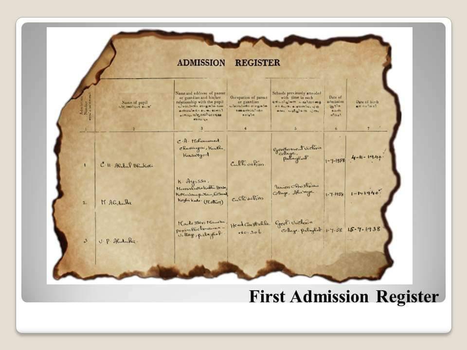 First admission register